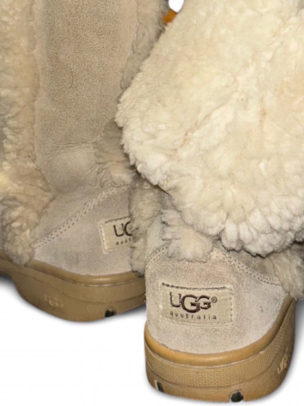 UGG Australia Sundance II Revival Tall Shearling Boots Sand US 5 - Picture 3 of 6